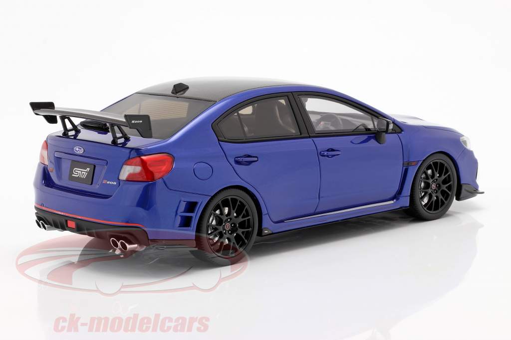 Subaru STI S208 NBR Challenge Bouwjaar 2018 blauw 1:18 Kyosho
