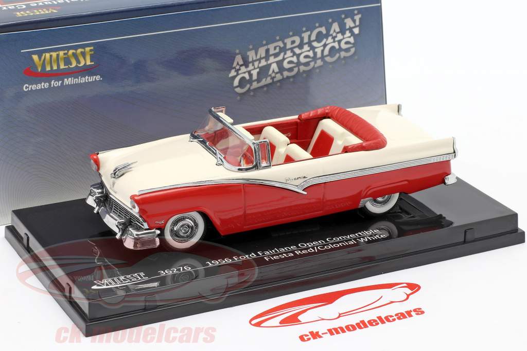 Ford Fairlane Open Convertible 年 1956 红 / 白色 1:43 Vitesse
