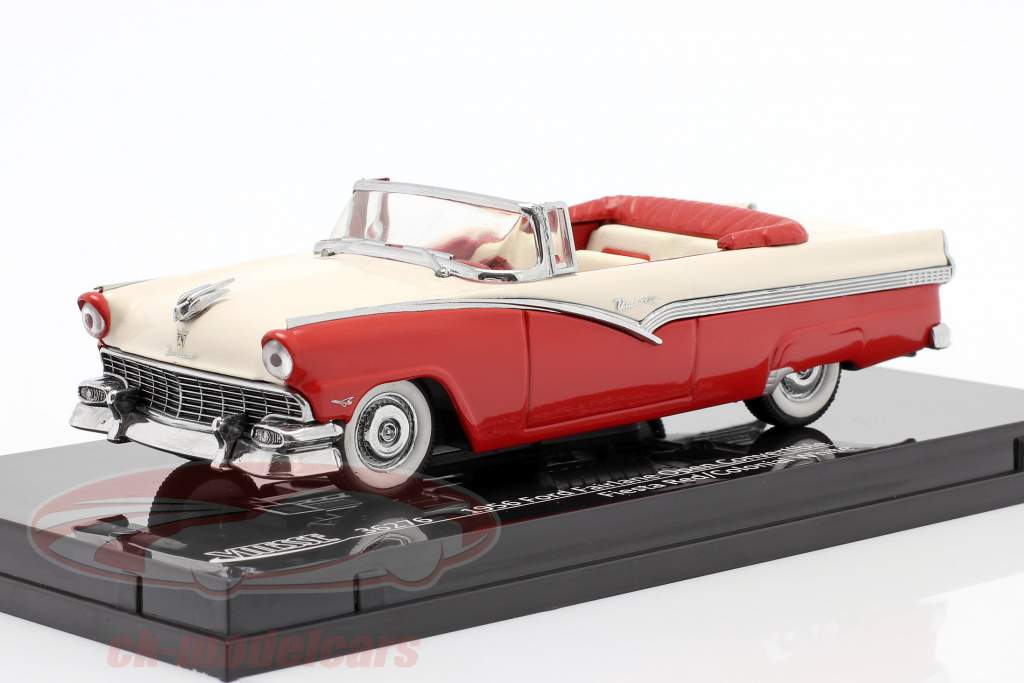 Ford Fairlane Open Convertible ano 1956 vermelho / Branco 1:43 Vitesse