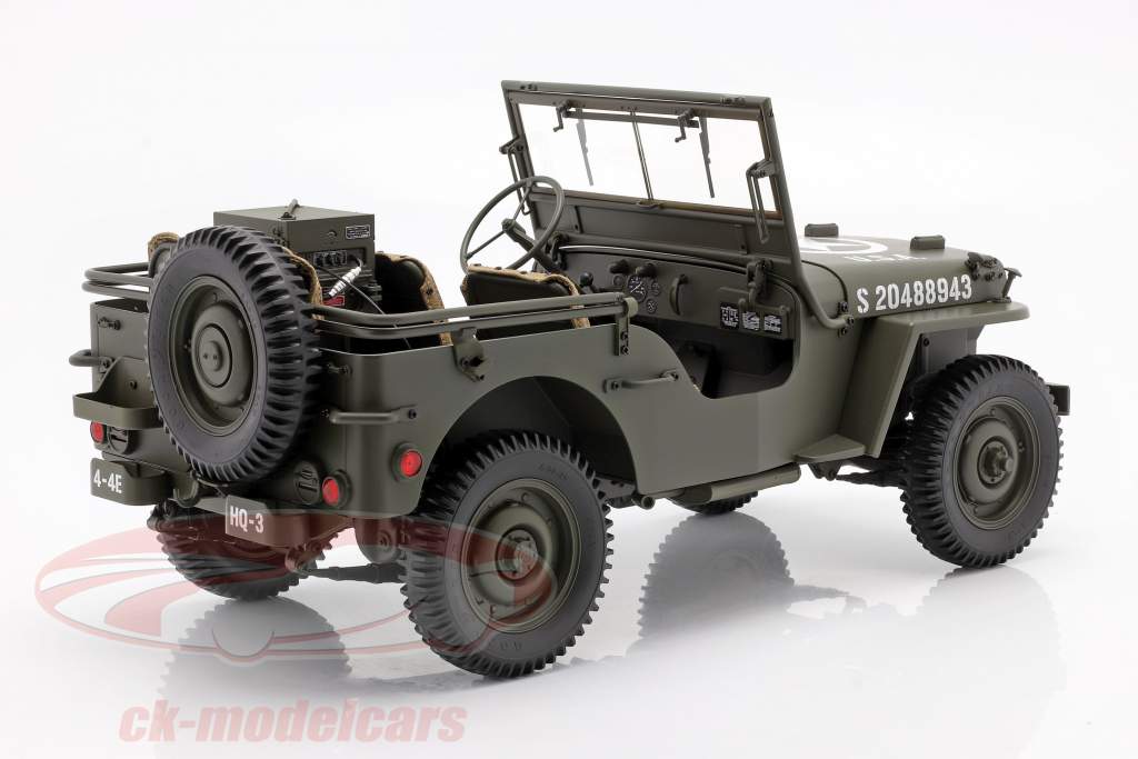 Jeep Willys MB with trailer and M3 Anti-tank gun 1943 olive 1:8 Premium X