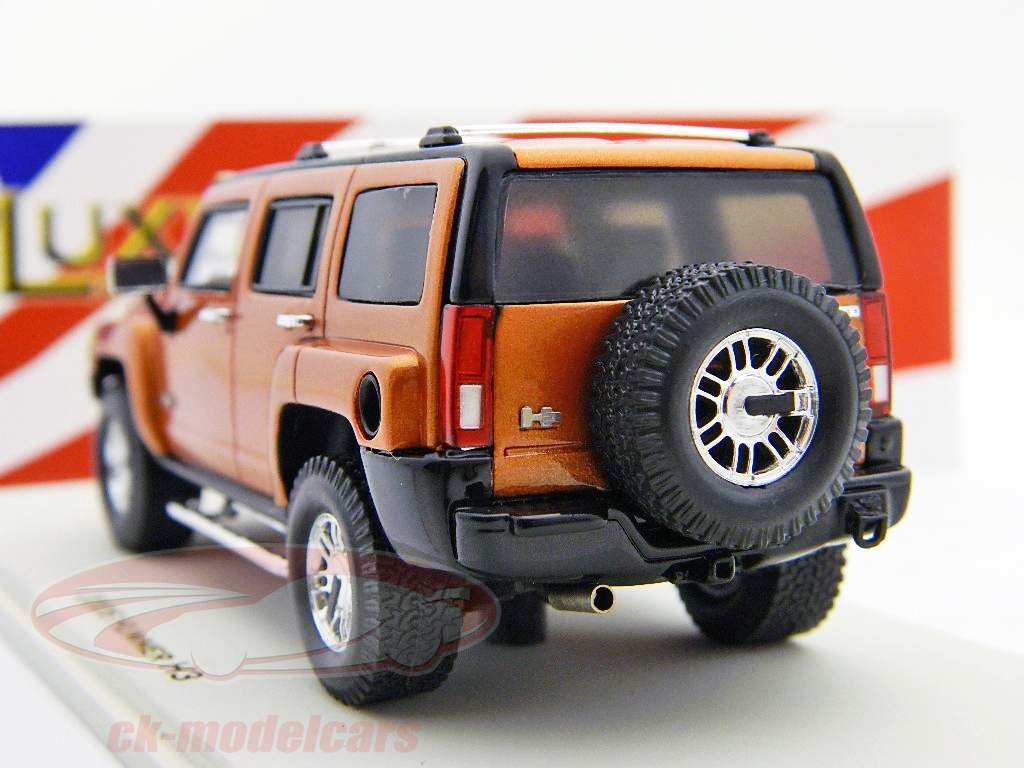 Hummer H3 construído em 2006 laranja 1:43 Collectibles Luxo