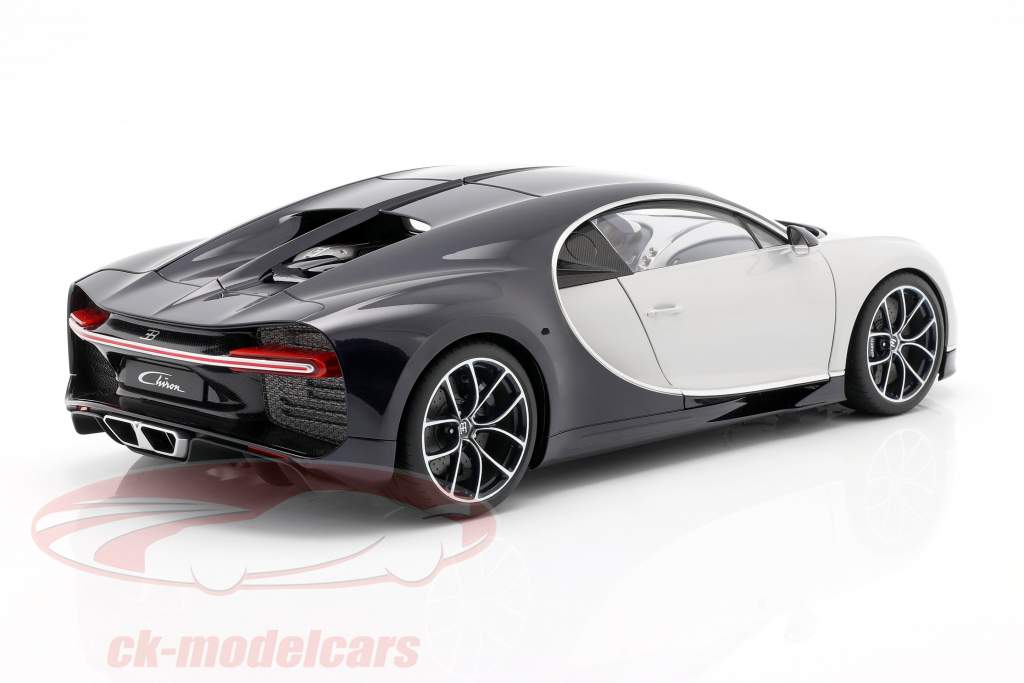 Bugatti Chiron Année de construction 2017 glacier blanc / atlantic bleu 1:12 AUTOart