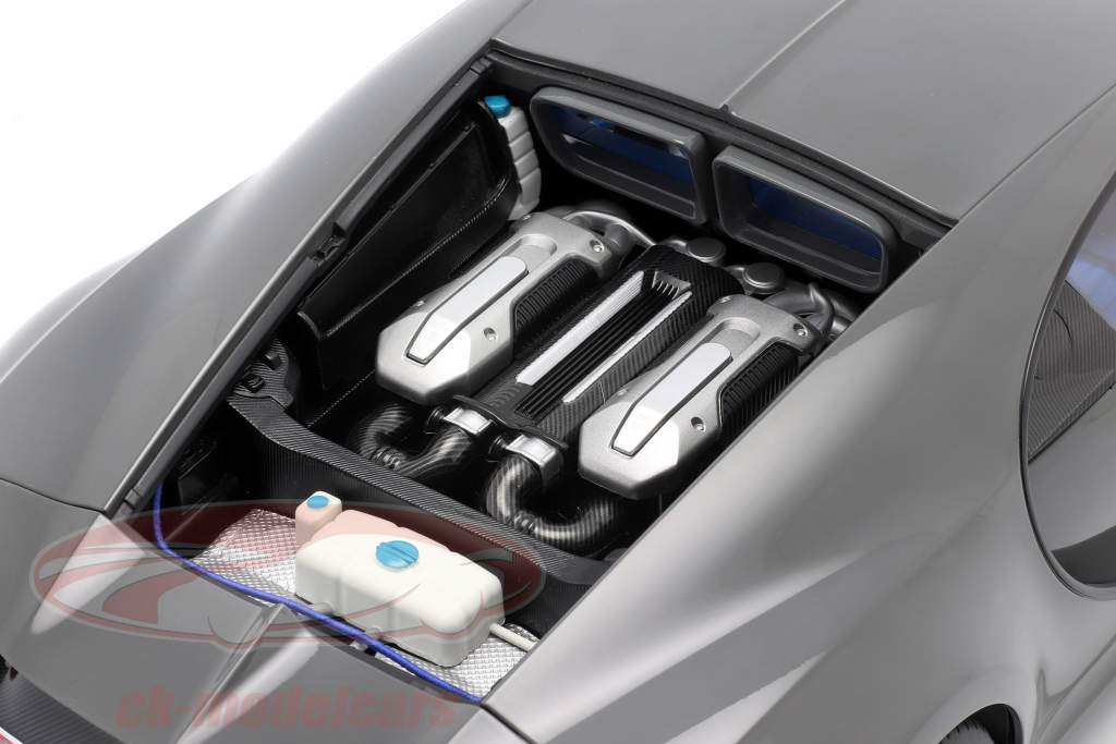 Bugatti Chiron Ano de construção 2017 jet cinzento 1:12 AUTOart