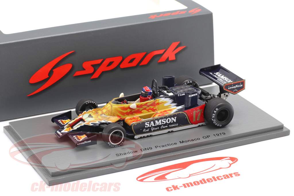 Jan Lammers Shadow DN9 #17 Practice Monaco GP Formel 1 1979 1:43 Spark