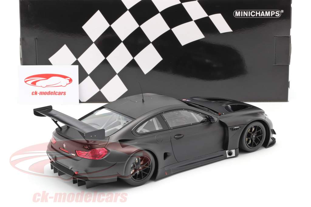 BMW M6 GT3 Plain Body Version 建設年 2016 マット 黒 1:18 Minichamps