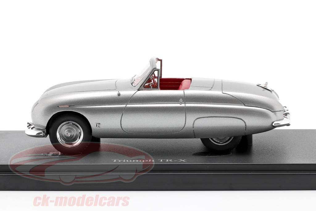 Triumph TR-X Bouwjaar 1950 Zilver grijs metalen 1:43 AutoCult