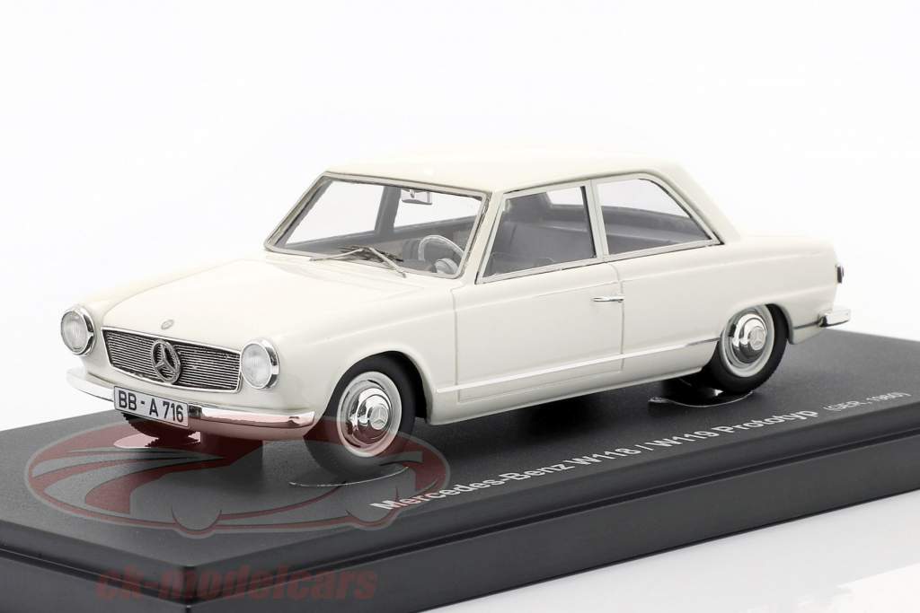 Mercedes-Benz W118 / W119 prototipo Año de construcción 1960 Blanco 1:43 AutoCult