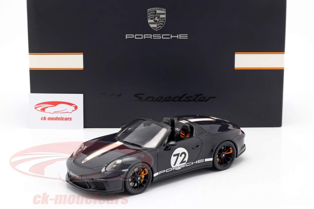 Porsche 911 (991 II) Speedster #72 bleu de mer Avec Vitrine 1:18 Spark