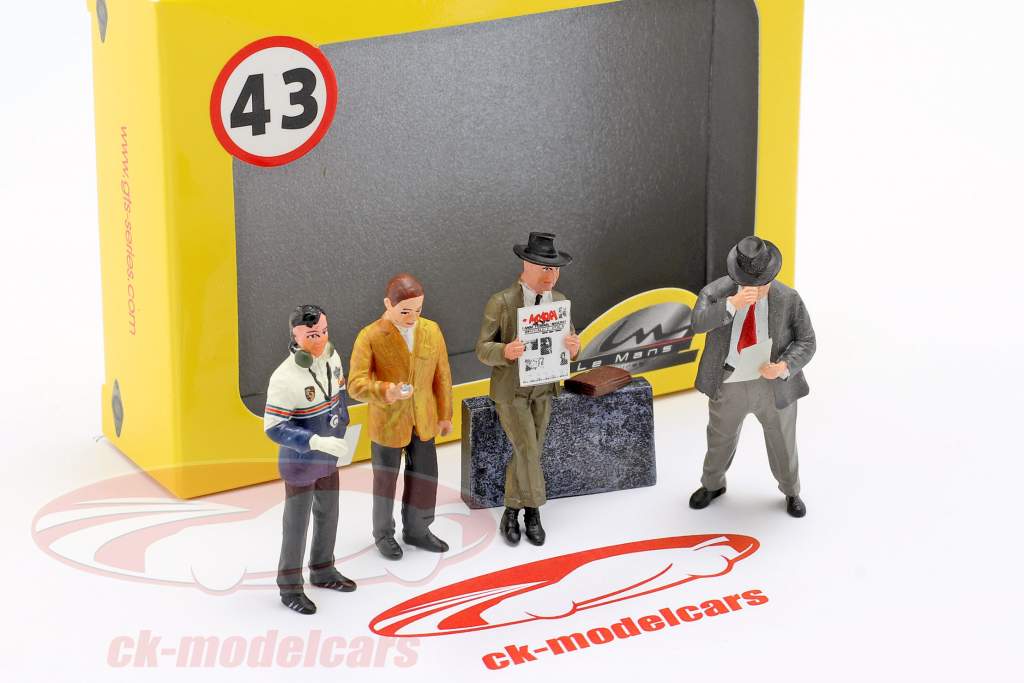 Team Managers 4 tegn Set 1:43 LeMansMiniatures