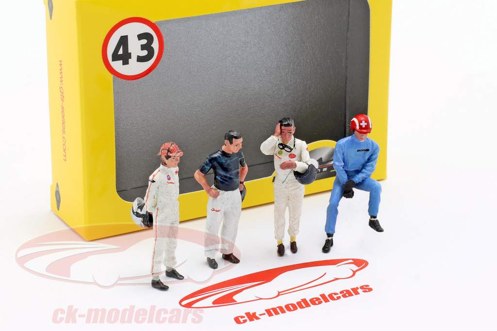 Racerkører 4 tegn Set 1:43 LeMansMiniatures