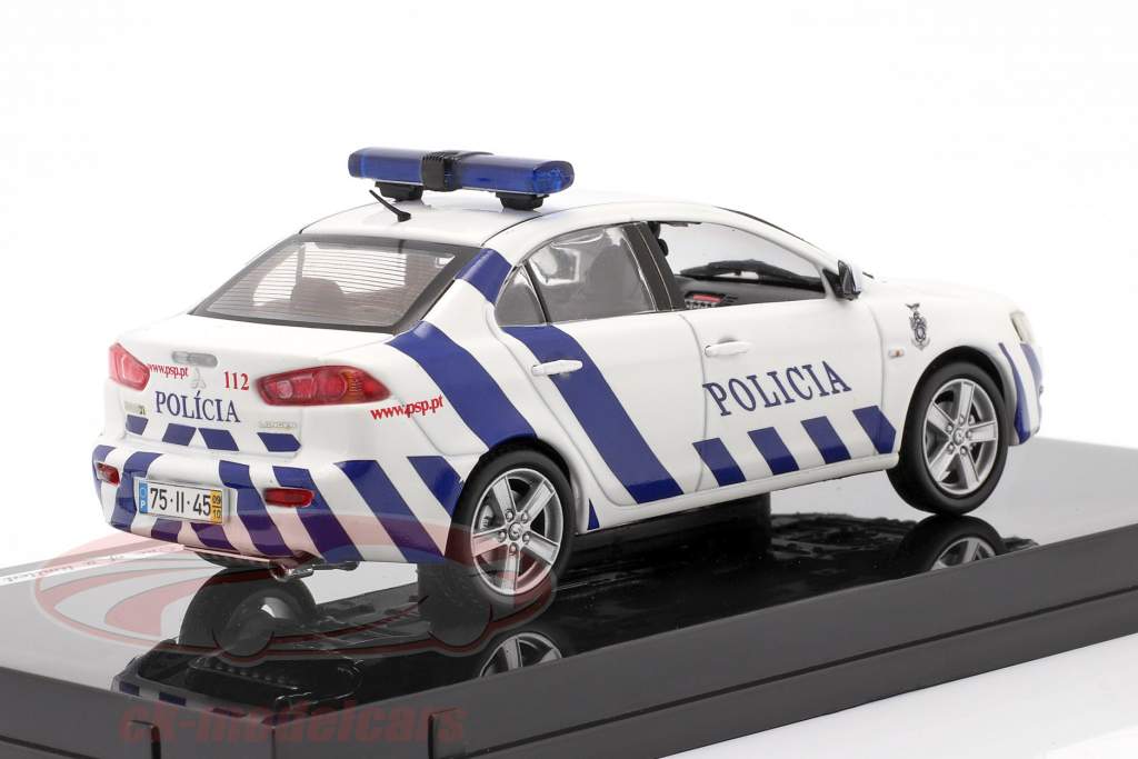 Mitsubishi Lancer Polizei Madeira Baujahr 2010 weiß / blau 1:43 Vitesse