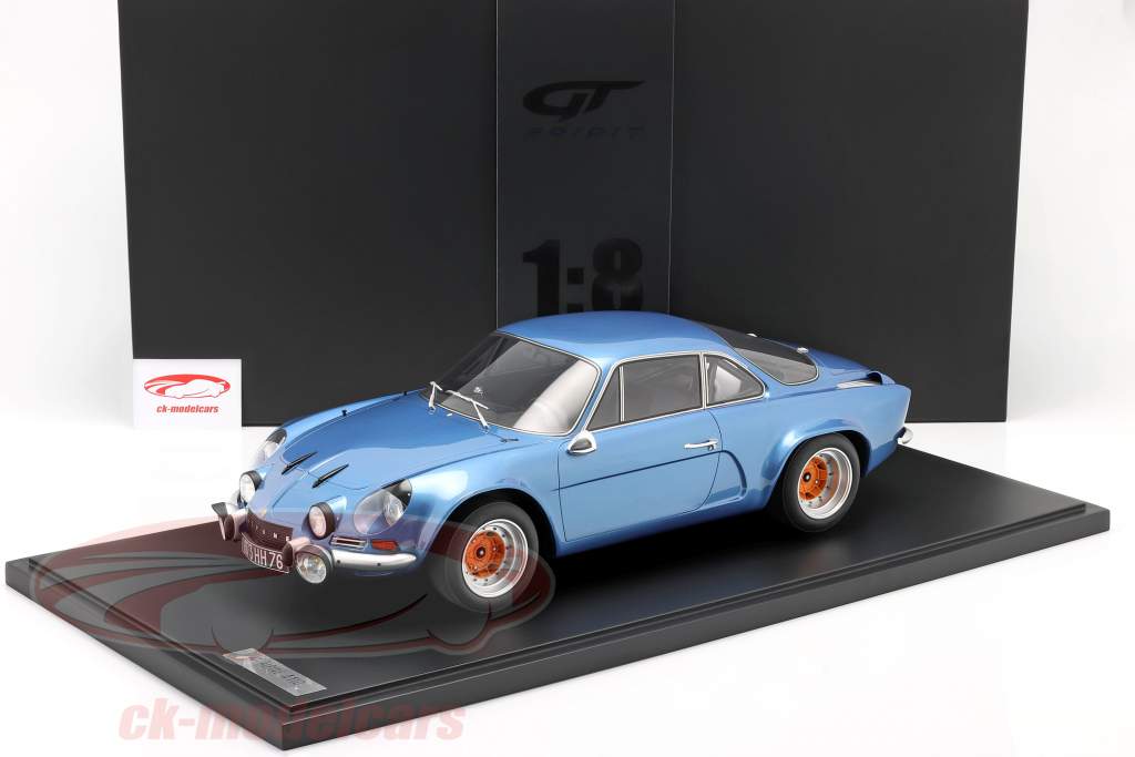 Renault Alpine A110 1800 Coupe Gr.4 1973 blå metallisk Med Udstillingsvindue 1:8 GT-Spirit