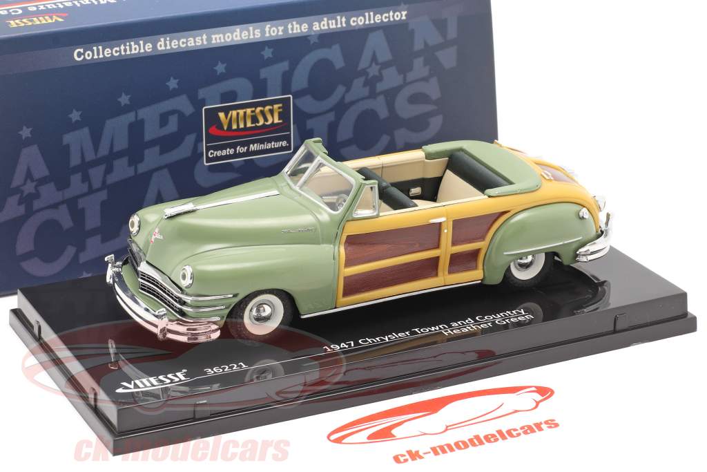Chrysler Town and Country year 1947 heather green 1:43 Vitesse