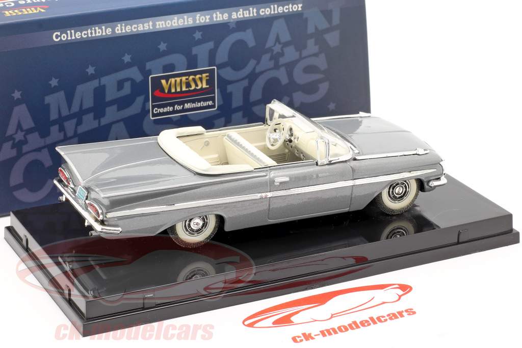 Chevrolet Impala Open Convertible jaar 1959 grijs 1:43 Vitesse