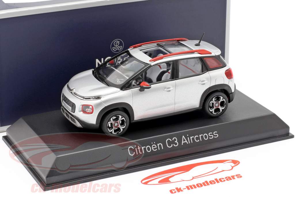 Citroen C3 Aircross år 2017 kosmisk sølv / orange 1:43 Norev