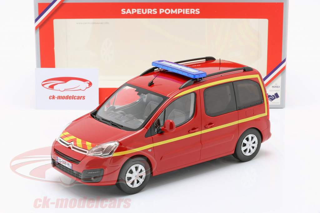 Citroen Berlingo fire Department year 2017 red / yellow 1:18 Norev