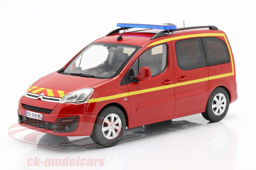 Citroen Berlingo fire Department year 2017 red / yellow 1:18 Norev