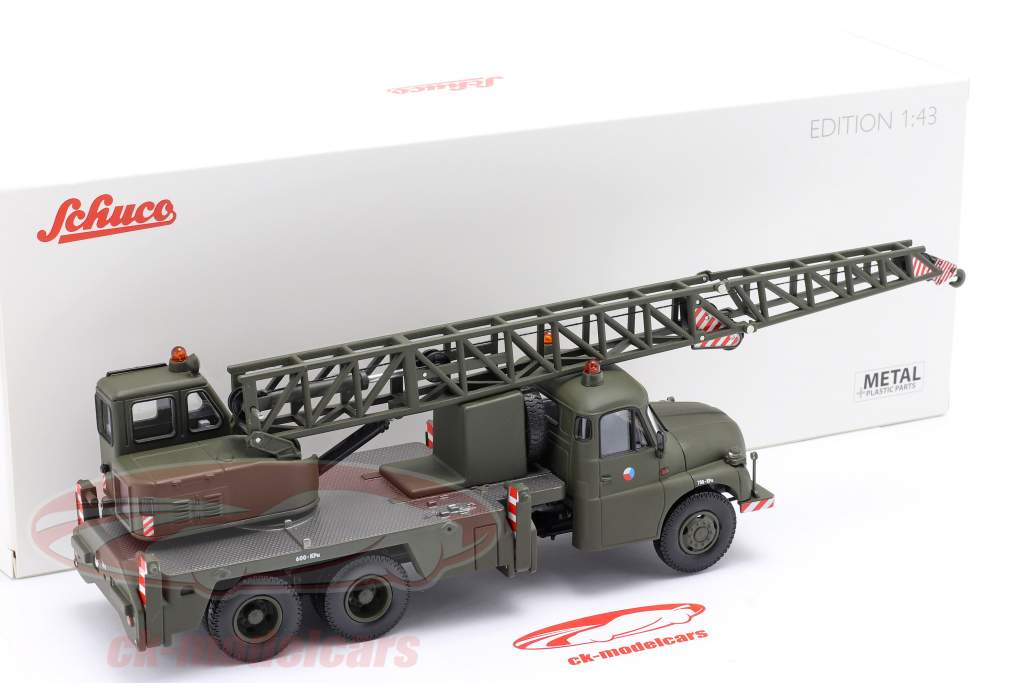 Tatra T148 Kranbil militær CSSR mørk oliven 1:43 Schuco