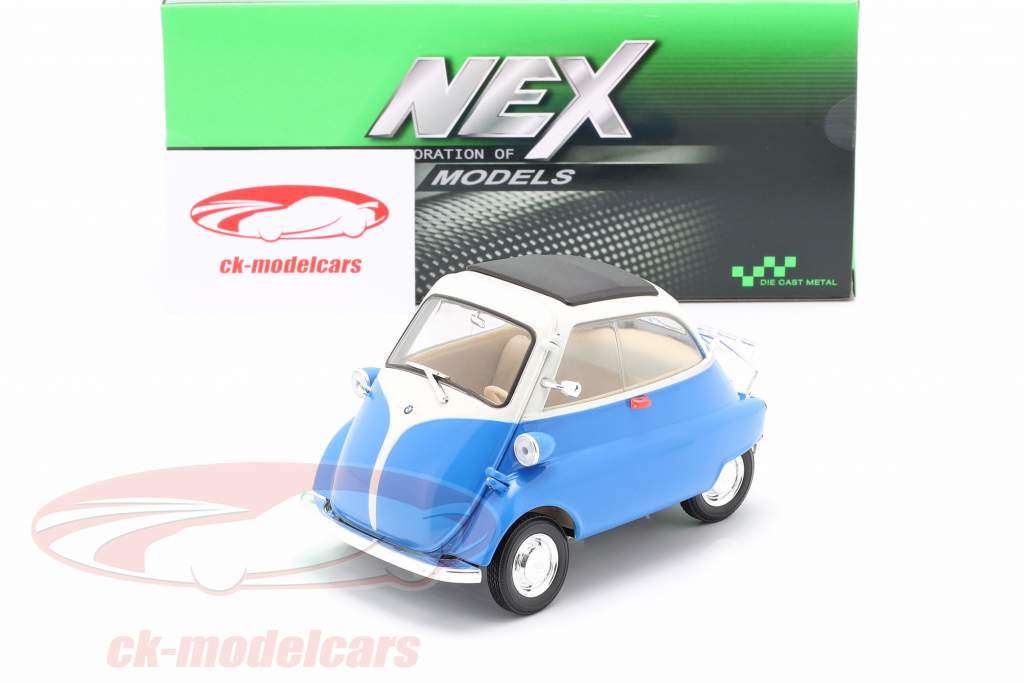BMW Isetta 250 Año de construcción 1959 azul / Blanco 1:18 Welly