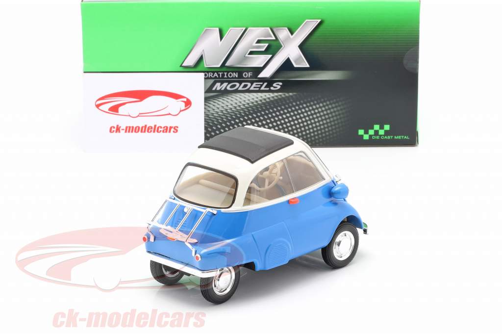 BMW Isetta 250 Año de construcción 1959 azul / Blanco 1:18 Welly