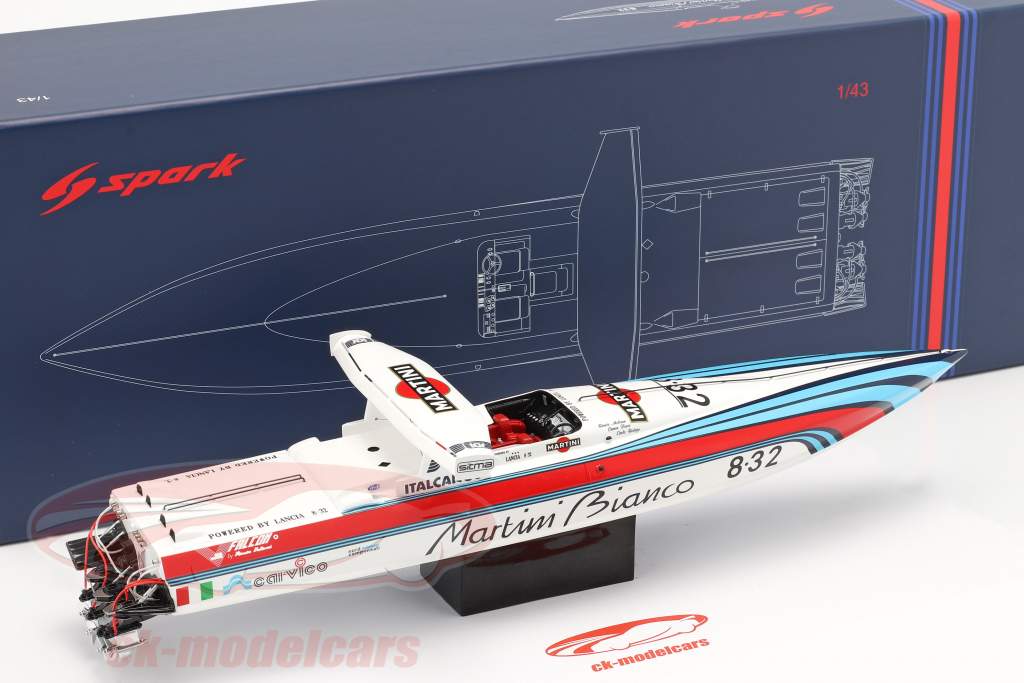 Martini Off Shore bateau rouge / blanc / bleu 1:43 Spark