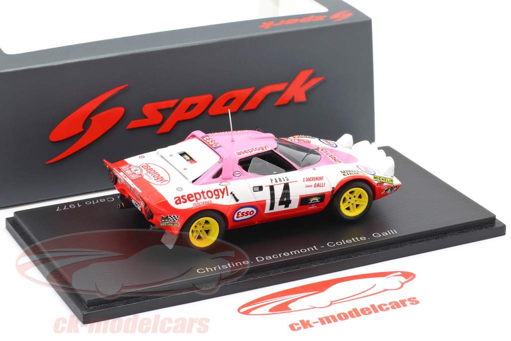 Lancia Stratos #14 winner Coupes des Dames Rallye Monte Carlo 1977 1:43 Spark