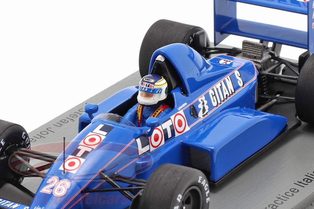 Stefan Johansson Ligier JS31 #26 Práctica italiano GP fórmula 1 1988 1:43 Spark