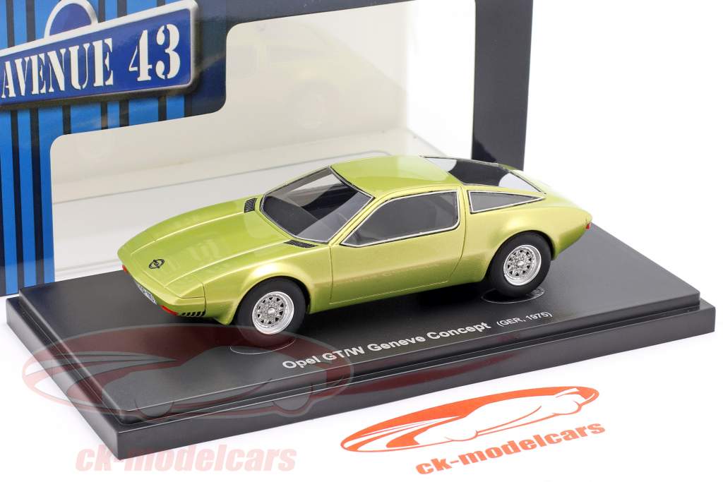 Opel GT/W Geneve Concept Car 1975 gul metallisk 1:43 AutoCult