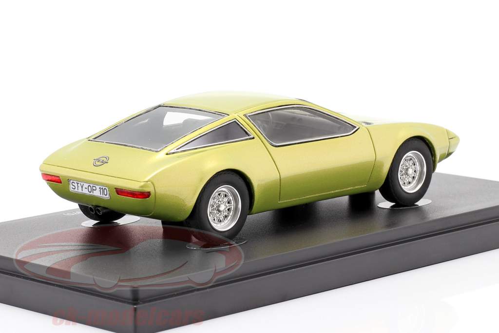 Opel GT/W Geneve Concept Car 1975 geel metalen 1:43 AutoCult
