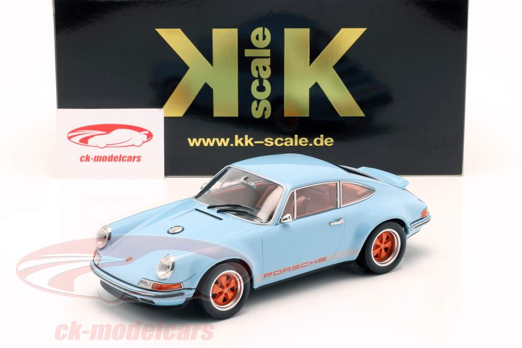 Singer Coupe Porsche 911 Modifikation afgrund blå / orange 1:18 KK-Scale