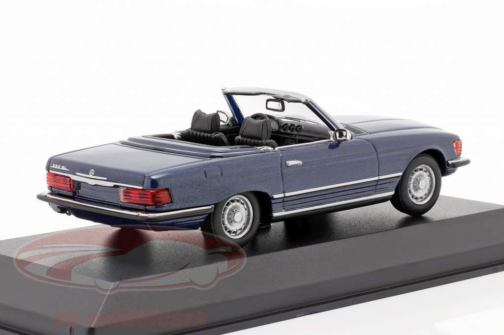 Mercedes-Benz 350 SL (R107) Año de construcción 1974 azul metálico 1:43 Minichamps