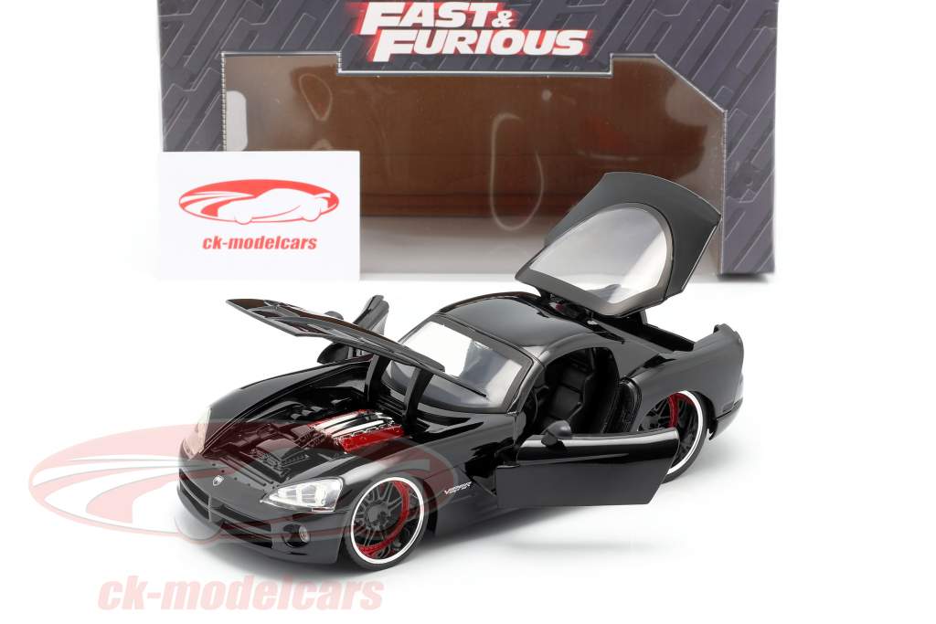 Letty's Dodge Viper SRT 10 Movie Fast and Furious 7 (2015) black 1:24 Jada Toys