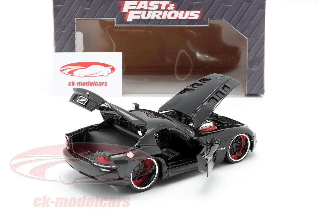 Letty's Dodge Viper SRT 10 Movie Fast and Furious 7 (2015) black 1:24 Jada Toys