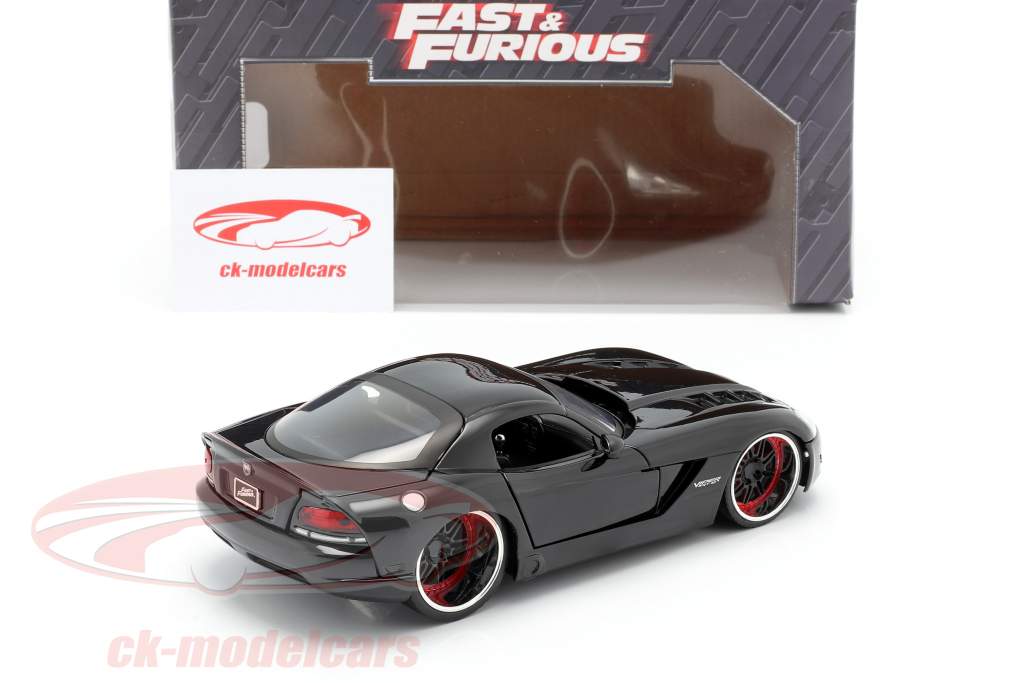 Letty's Dodge Viper SRT 10 Movie Fast and Furious 7 (2015) black 1:24 Jada Toys