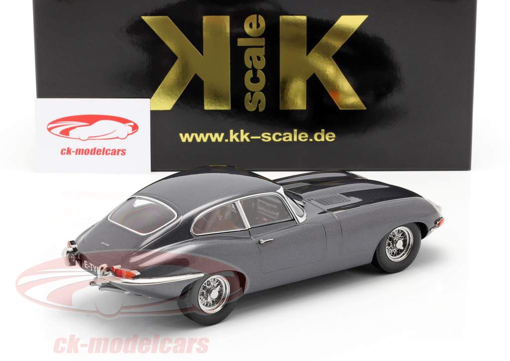 Jaguar E-Type Coupe Series 1 LHD Année de construction 1961 gris métallique 1:18 KK-Scale