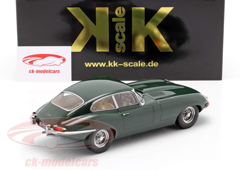 Jaguar E-Type Coupe Series 1 RHD Год постройки 1961 темно-зеленый 1:18 KK-Scale