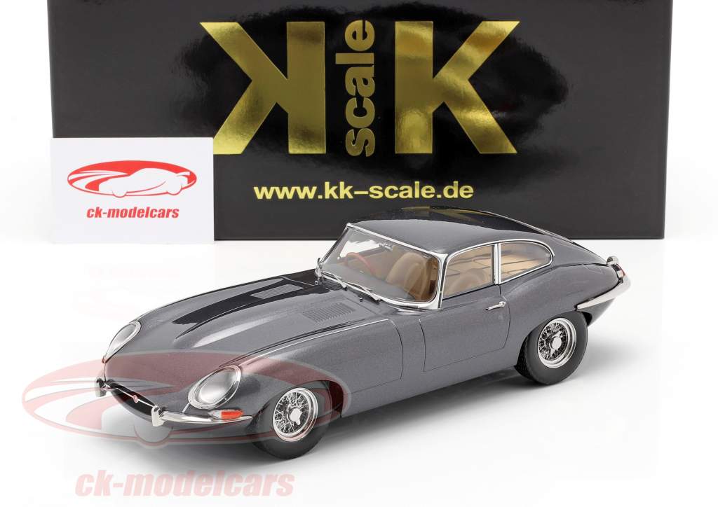 Jaguar E-Type Coupe Series 1 RHD Ano de construção 1961 cinzento metálico 1:18 KK-Scale