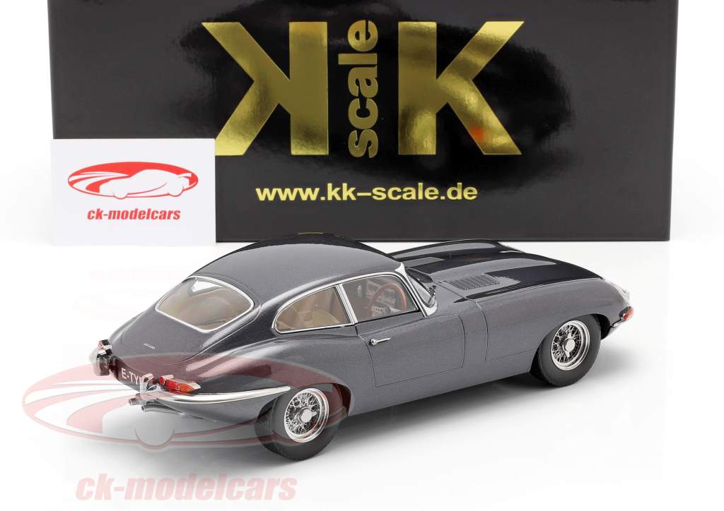 Jaguar E-Type Coupe Series 1 RHD Année de construction 1961 gris métallique 1:18 KK-Scale