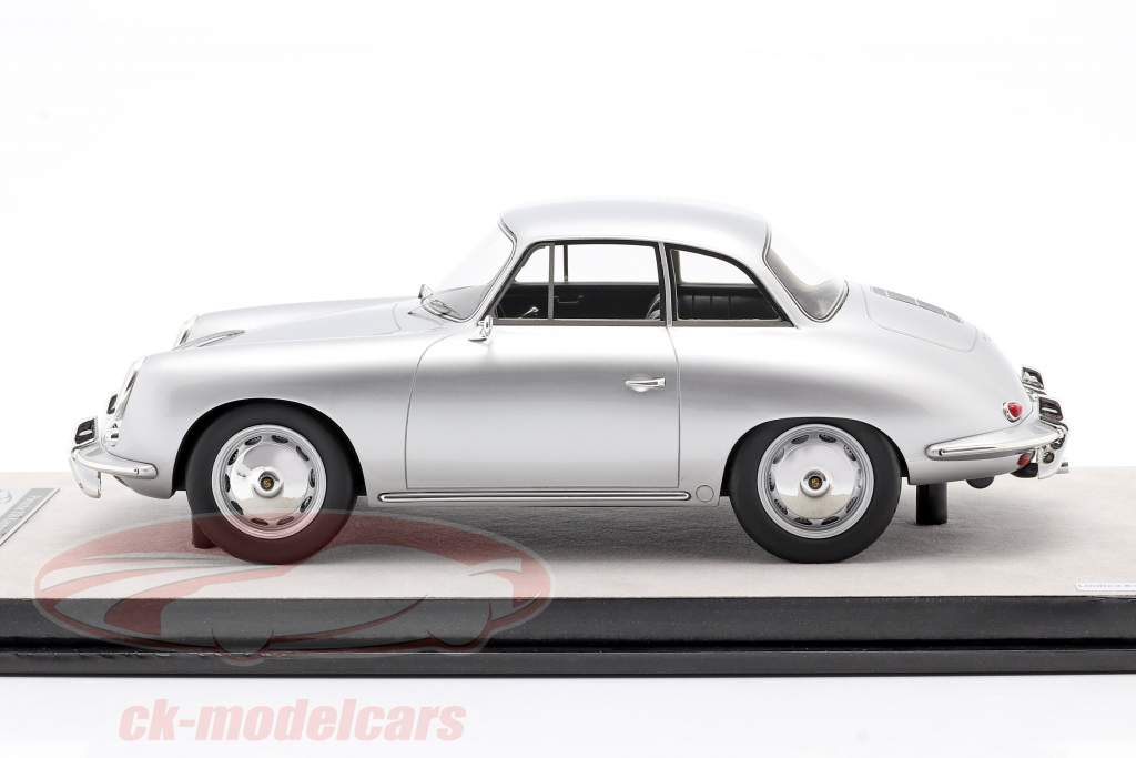 Porsche 356 Karmann Hardtop Baujahr 1961 silber metallic 1:18 Tecnomodel