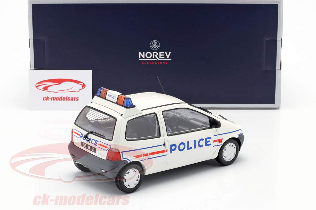 Renault Twingo 警察 年 1995 白色 / 蓝色 1:18 Norev