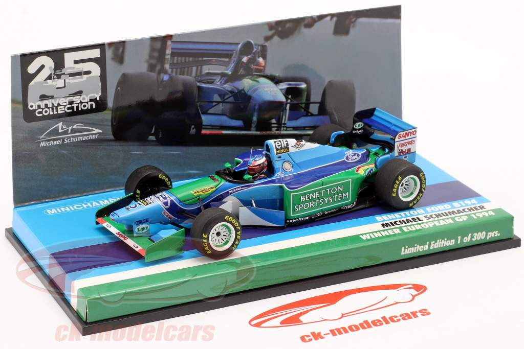 M. Schumacher Benetton B194 #5 European GP F1 World Champion 1994 1:43 Minichamps
