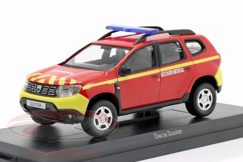 Dacia Duster Пожарная часть Secours Medical Год постройки 2018 красный / желтый 1:43 Norev