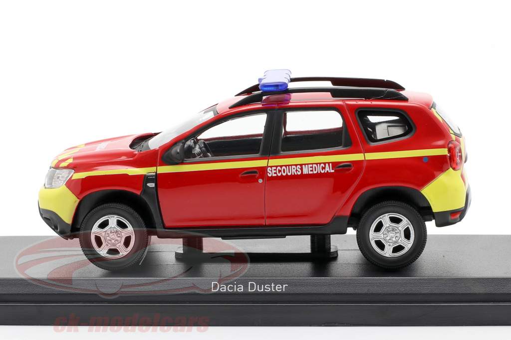 Dacia Duster Пожарная часть Secours Medical Год постройки 2018 красный / желтый 1:43 Norev