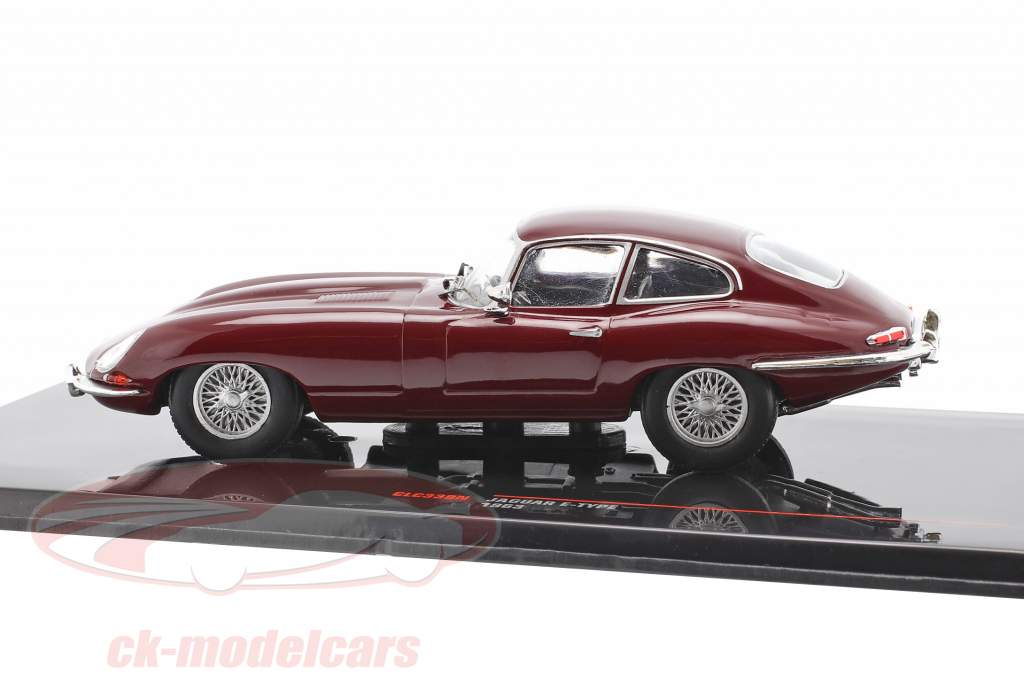 Jaguar E-Type year 1963 dark red 1:43 Ixo