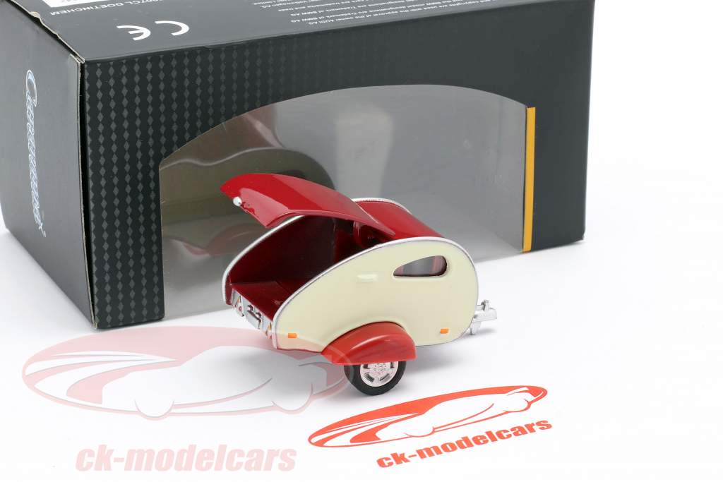 Caravan I borgoña / Blanco crema 1:43 Cararama