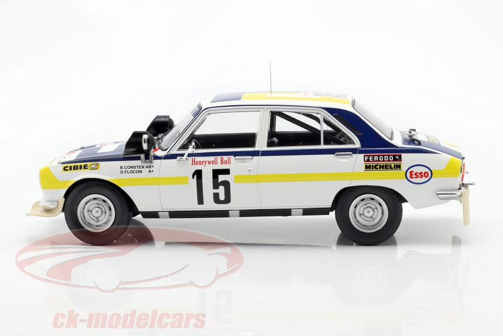 Peugeot 504 Ti #15 2nd Rallye Marokko 1975 Consten, Flocon 1:18 Ixo