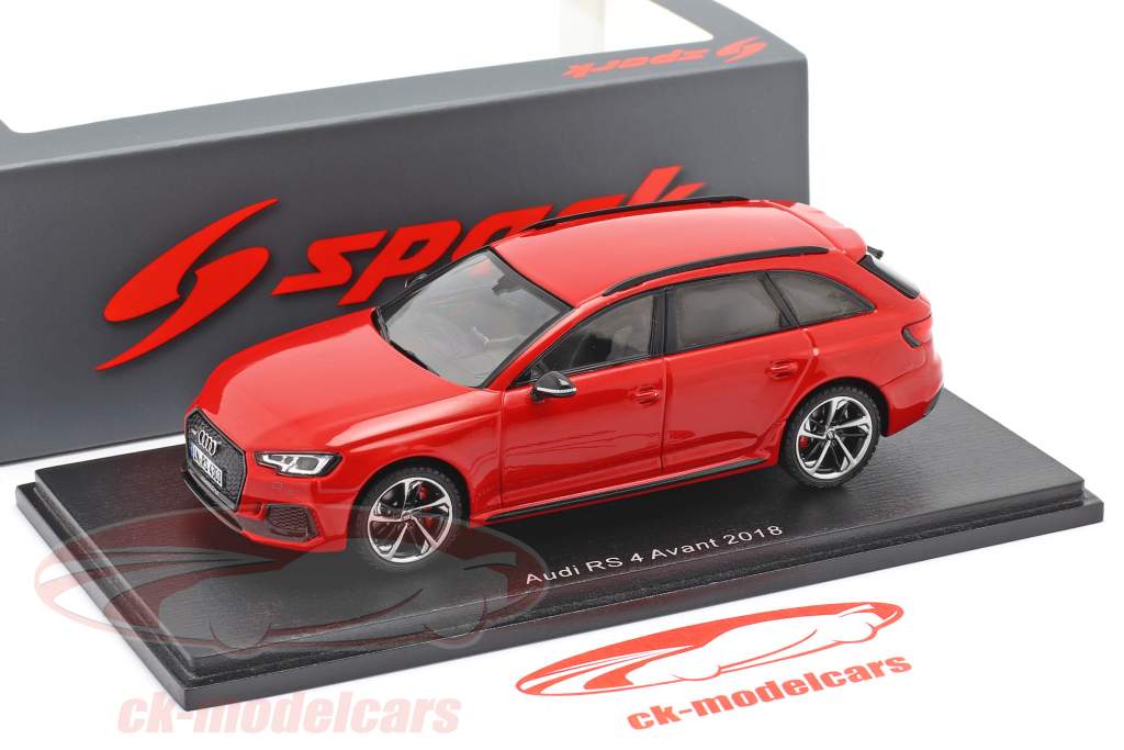 Audi RS 4 Avant Byggeår 2018 misano rød 1:43 Spark