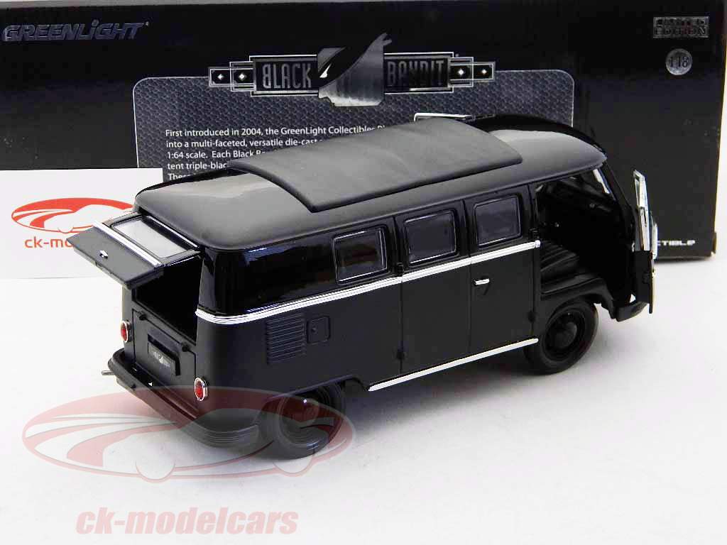 Volkswagen VW Microbus schwarzer Bandit schwarz /  mattschwarz 1:18 Greenlight