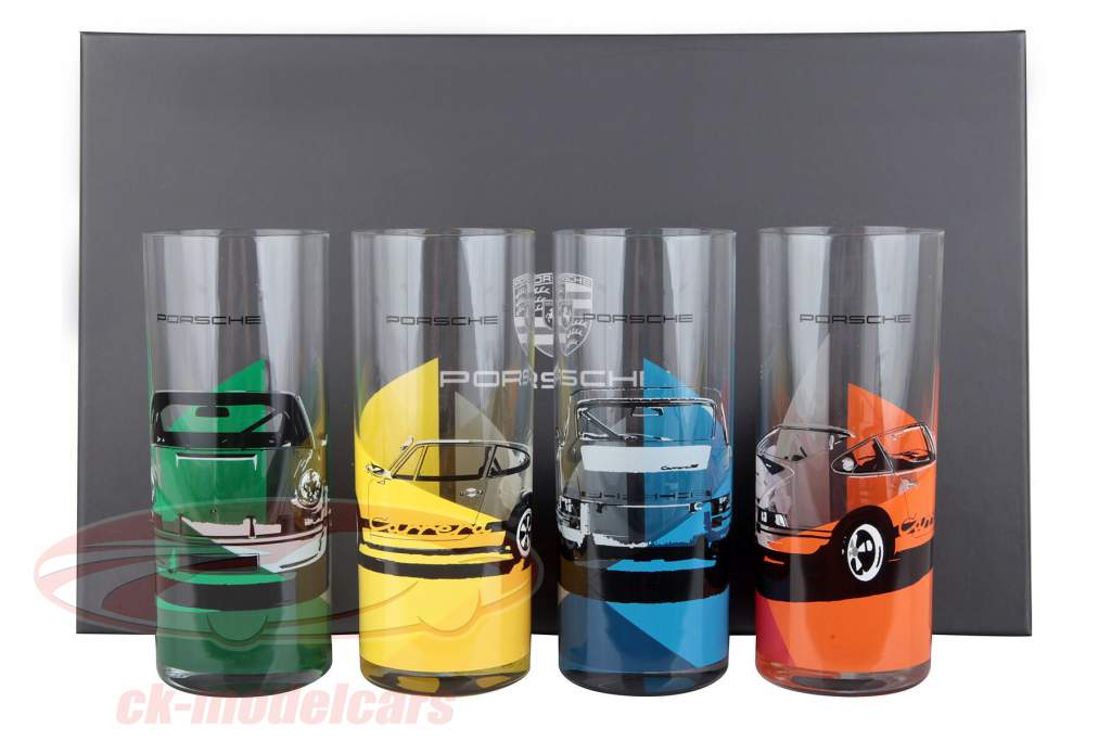 Long drink glasses Set 4 piece Porsche 911 Carrera RS 2.7