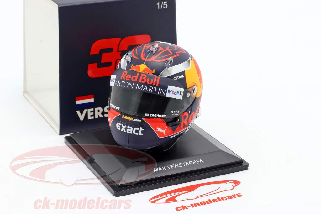 Max Verstappen #33 Aston Martin Red Bull Racing formula 1 2018 helmet 1:5 Spark